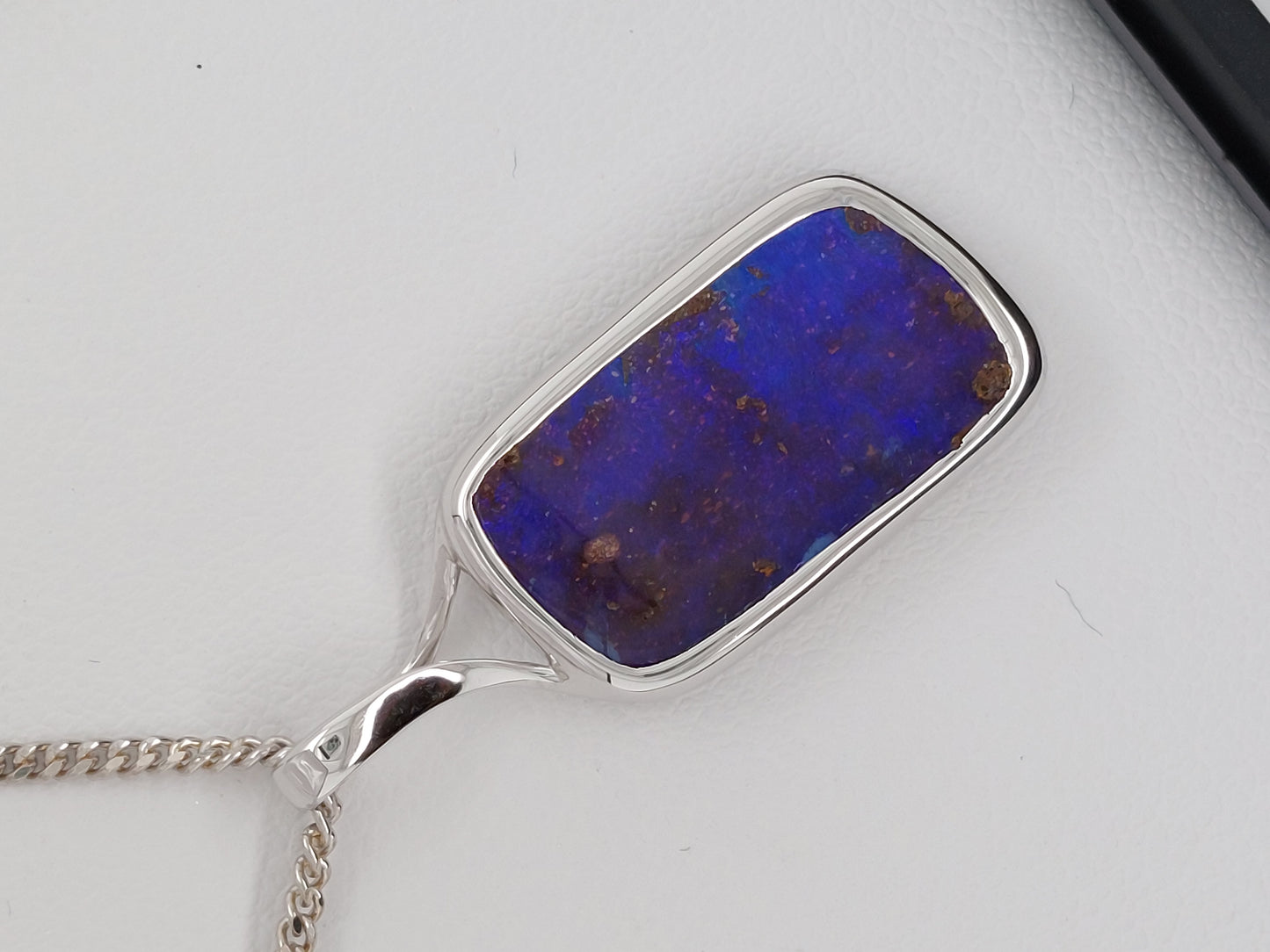 Rectangle Boulder Opal Pendant