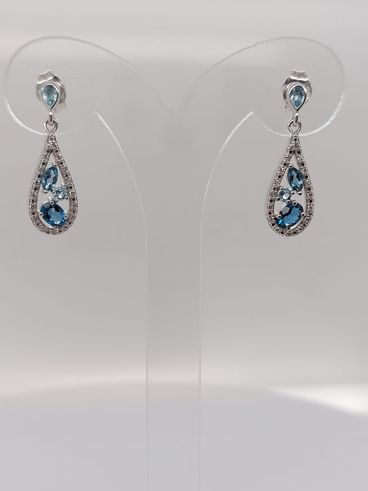 Pear shaped Topaz Earrings