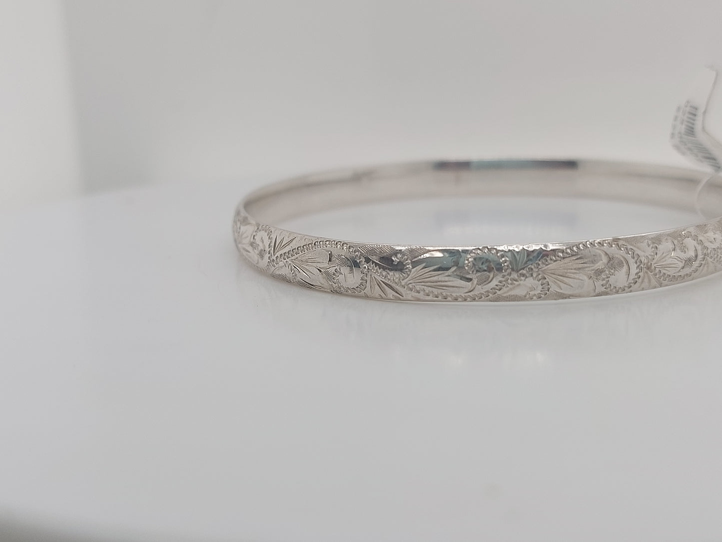 Engraved Solid Bangle