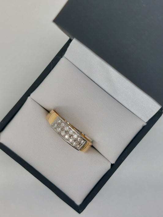 Rectangle Set Diamond Ring