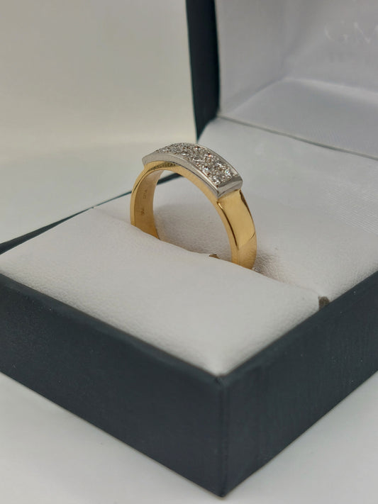 Rectangle Set Diamond Ring