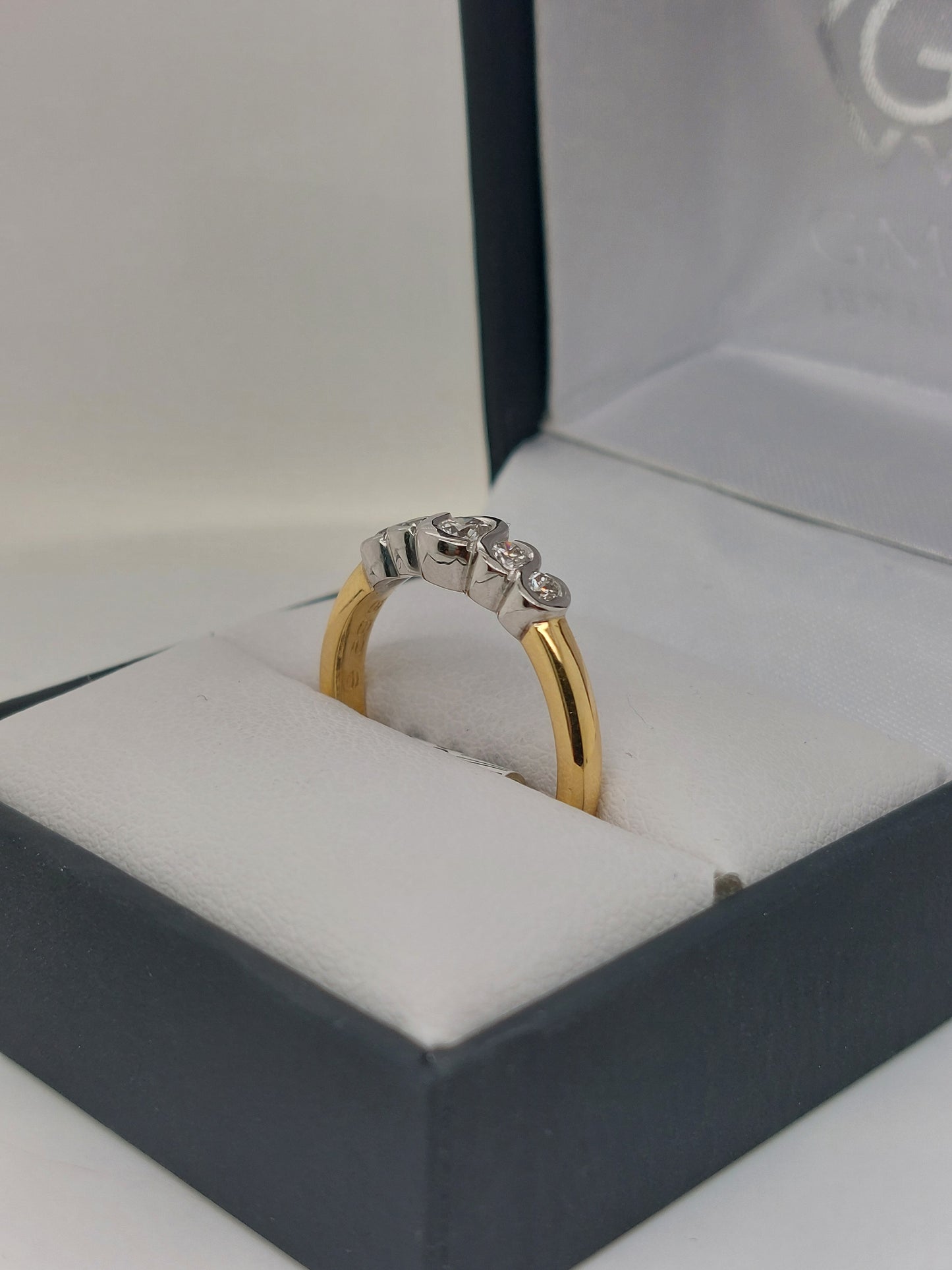 Wave Bezel Diamond Ring