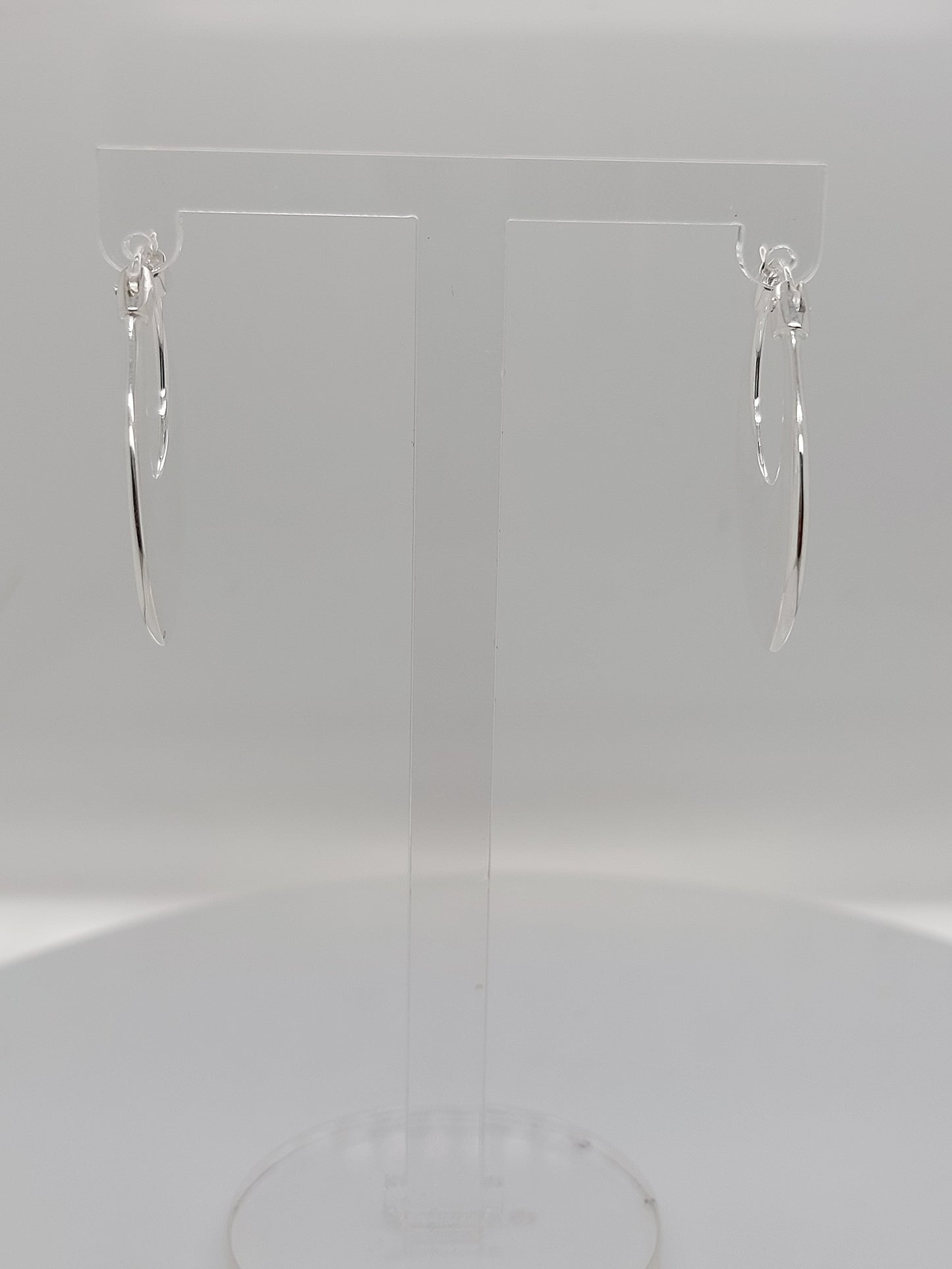 Silver Cresence Hoop Earrings