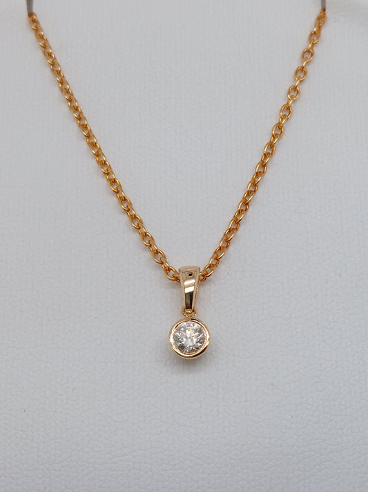 Bezel Set Diamond Pendant