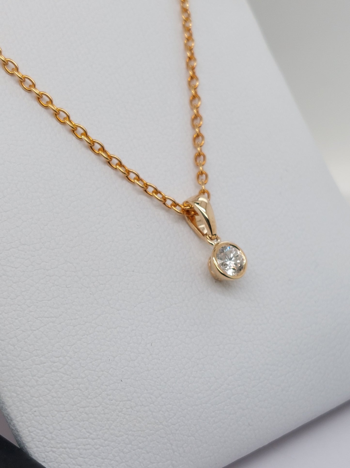 Bezel Set Diamond Pendant