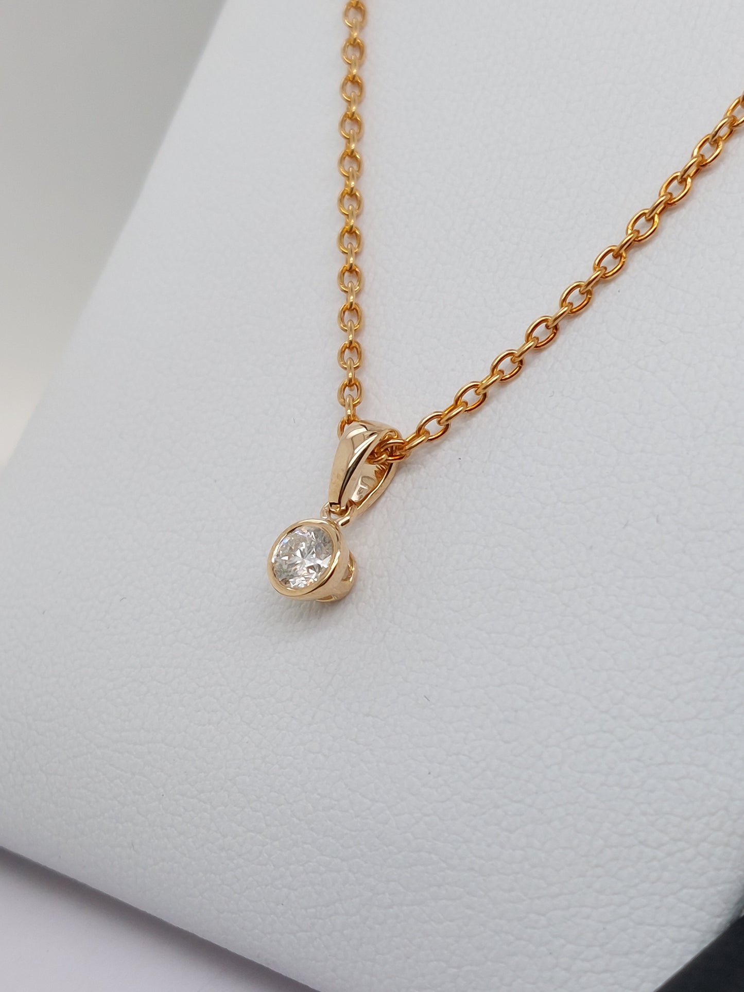 Bezel Set Diamond Pendant