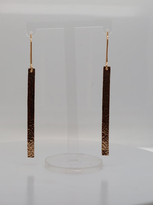 Textured Bar Drop Earrings