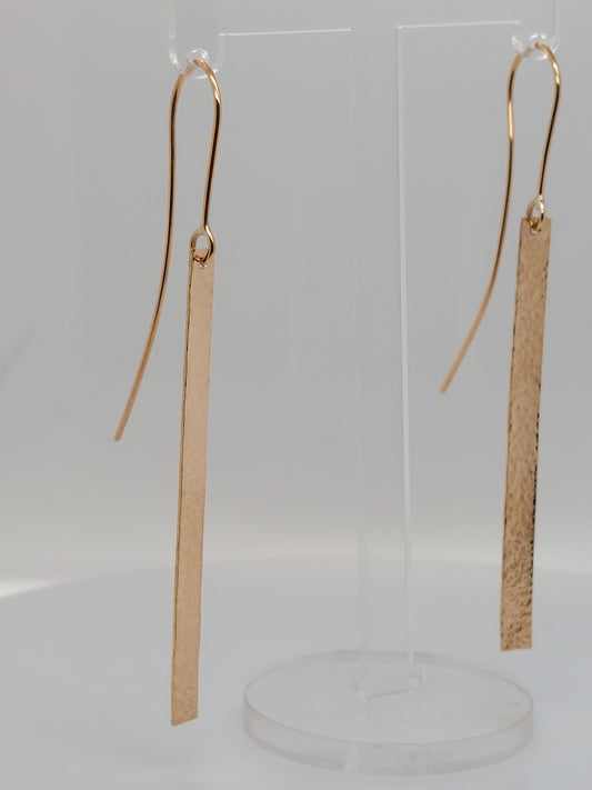 Textured Bar Drop Earrings