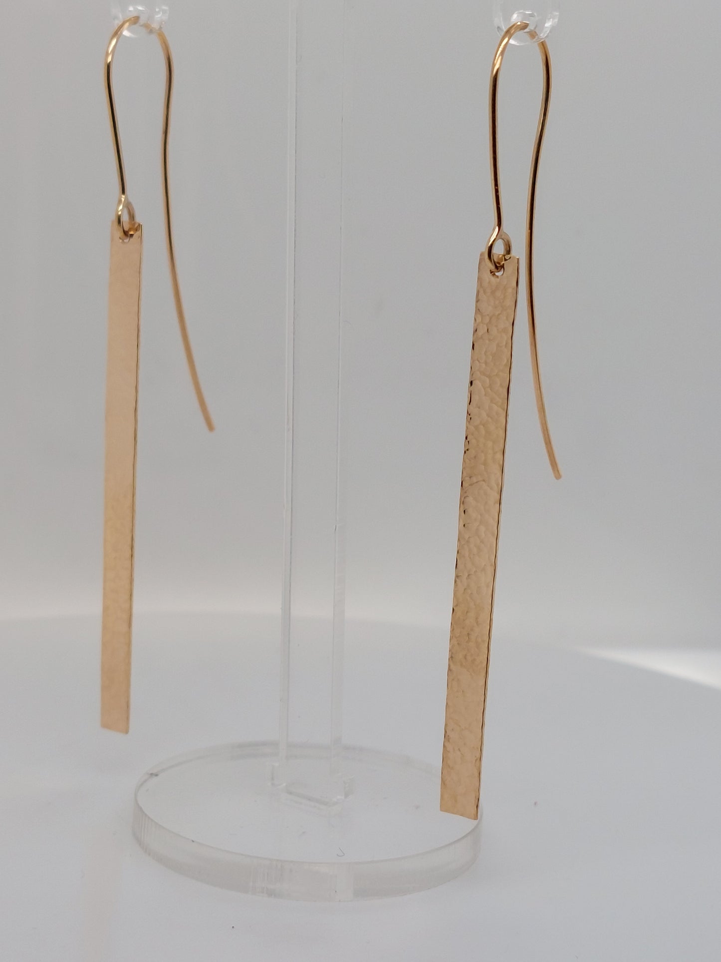 Textured Bar Drop Earrings