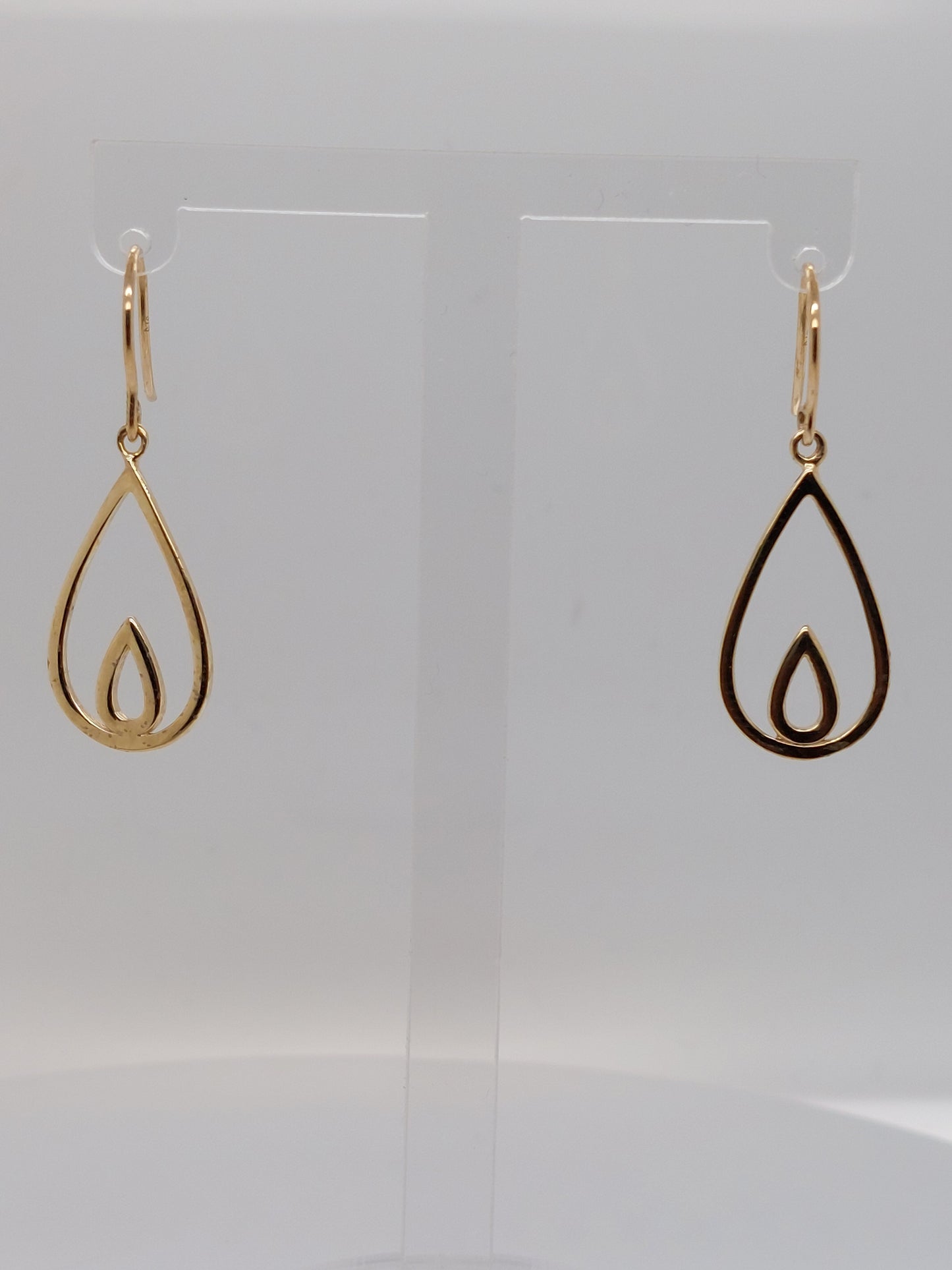 Double Pear Shape Drop Earring