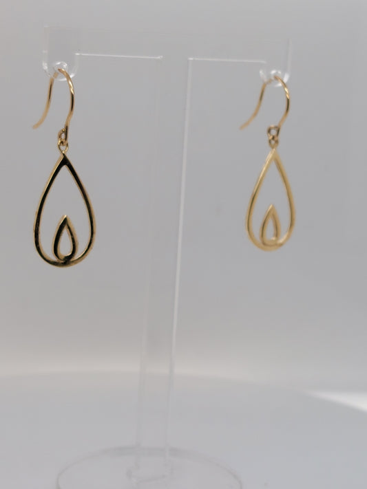 Double Pear Shape Drop Earring