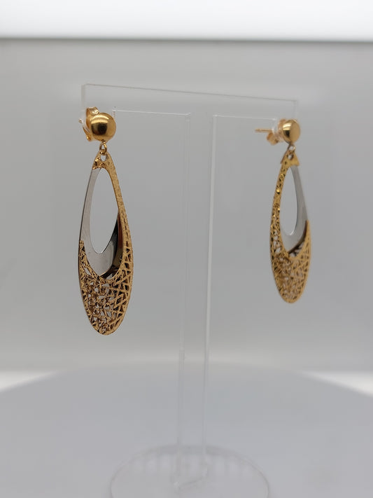 Teardrop Fretwork Earrings