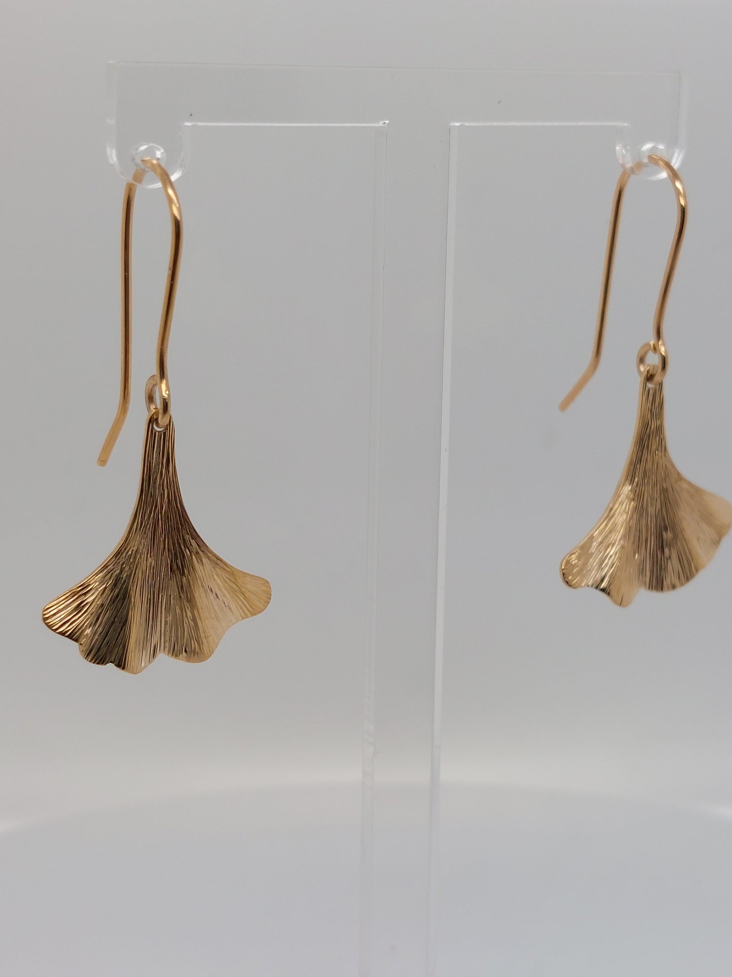 Gold Gingko Leaf Earrings