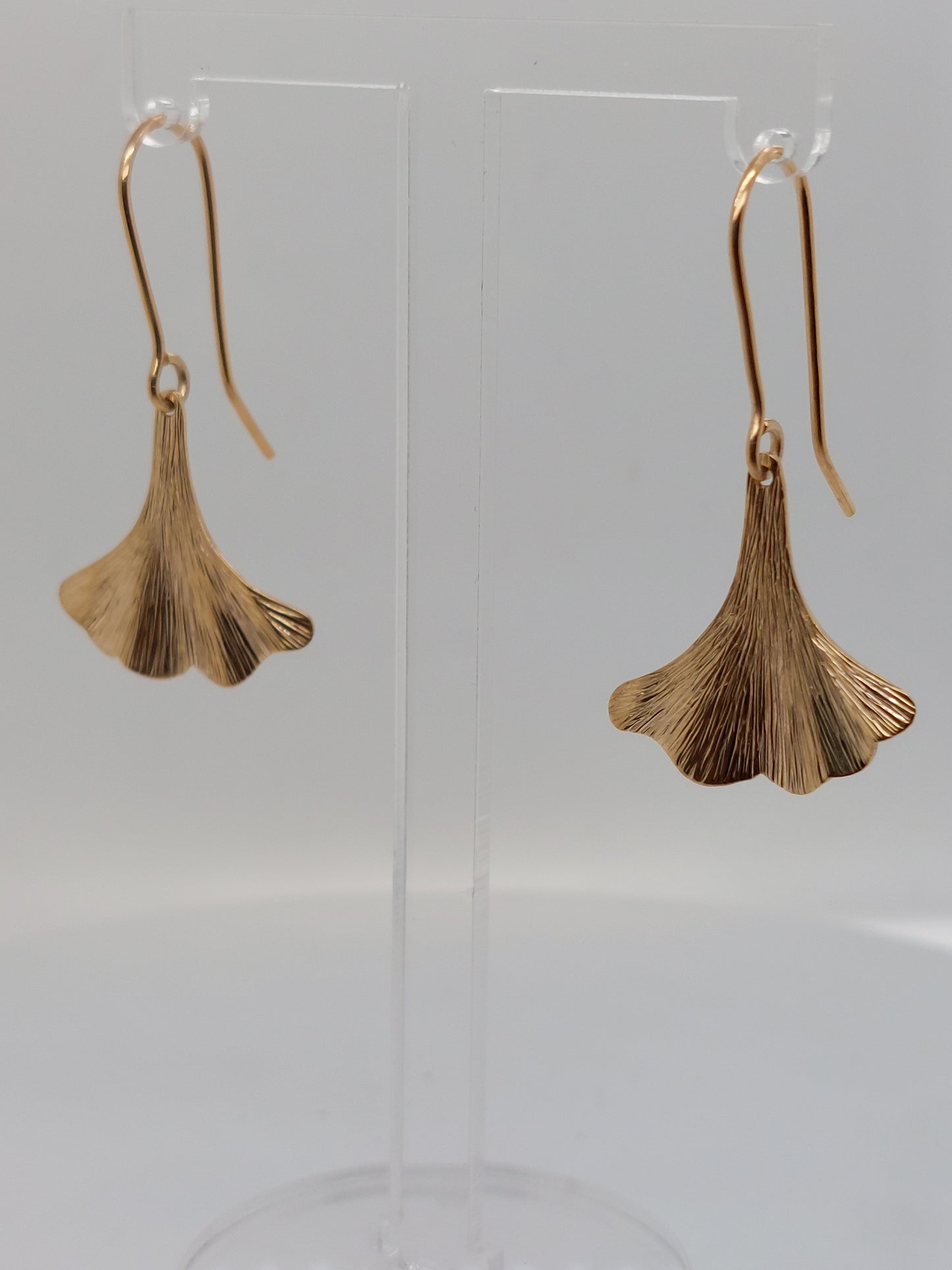 Gold Gingko Leaf Earrings