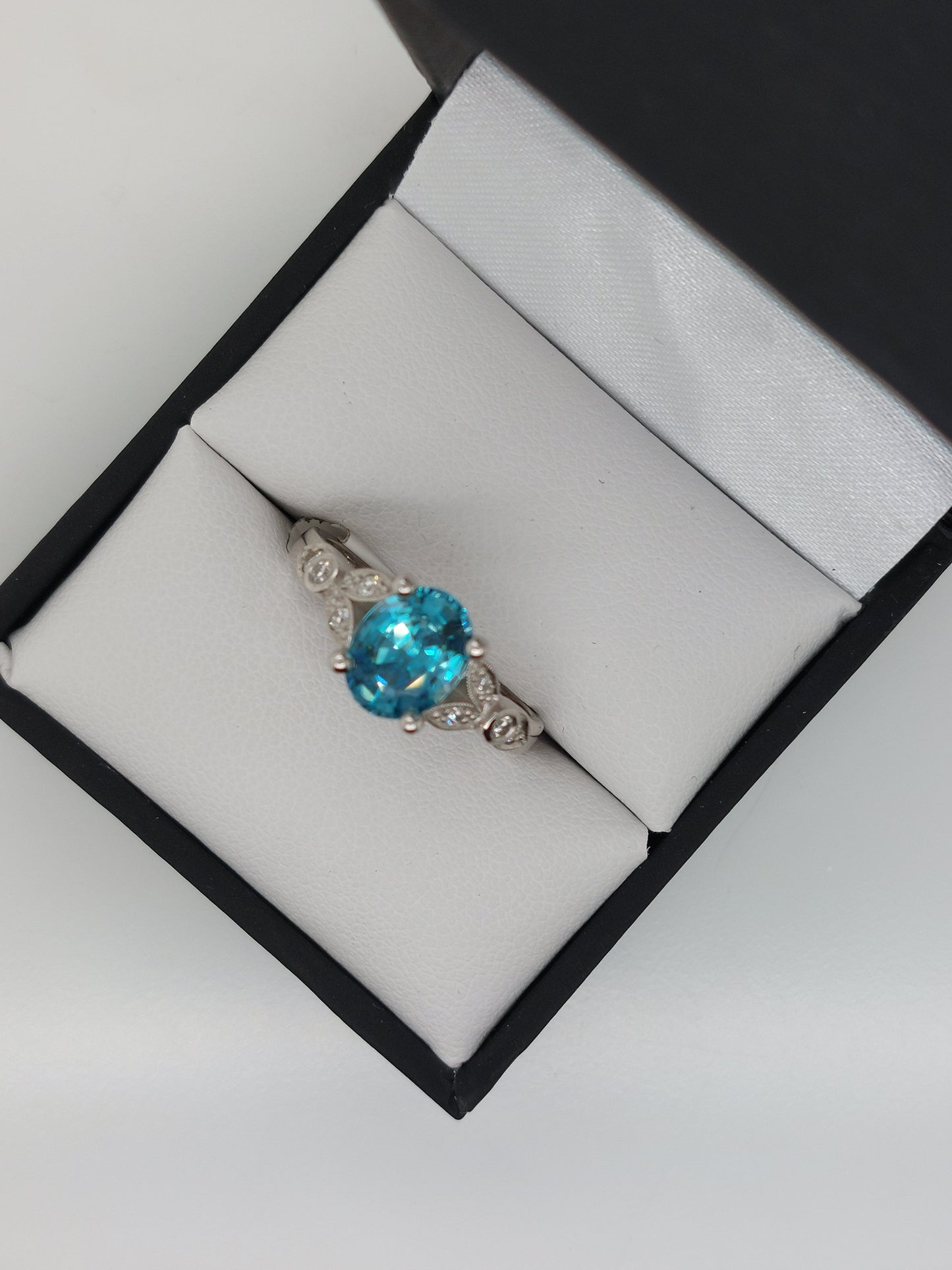 Blue Zircon Ring