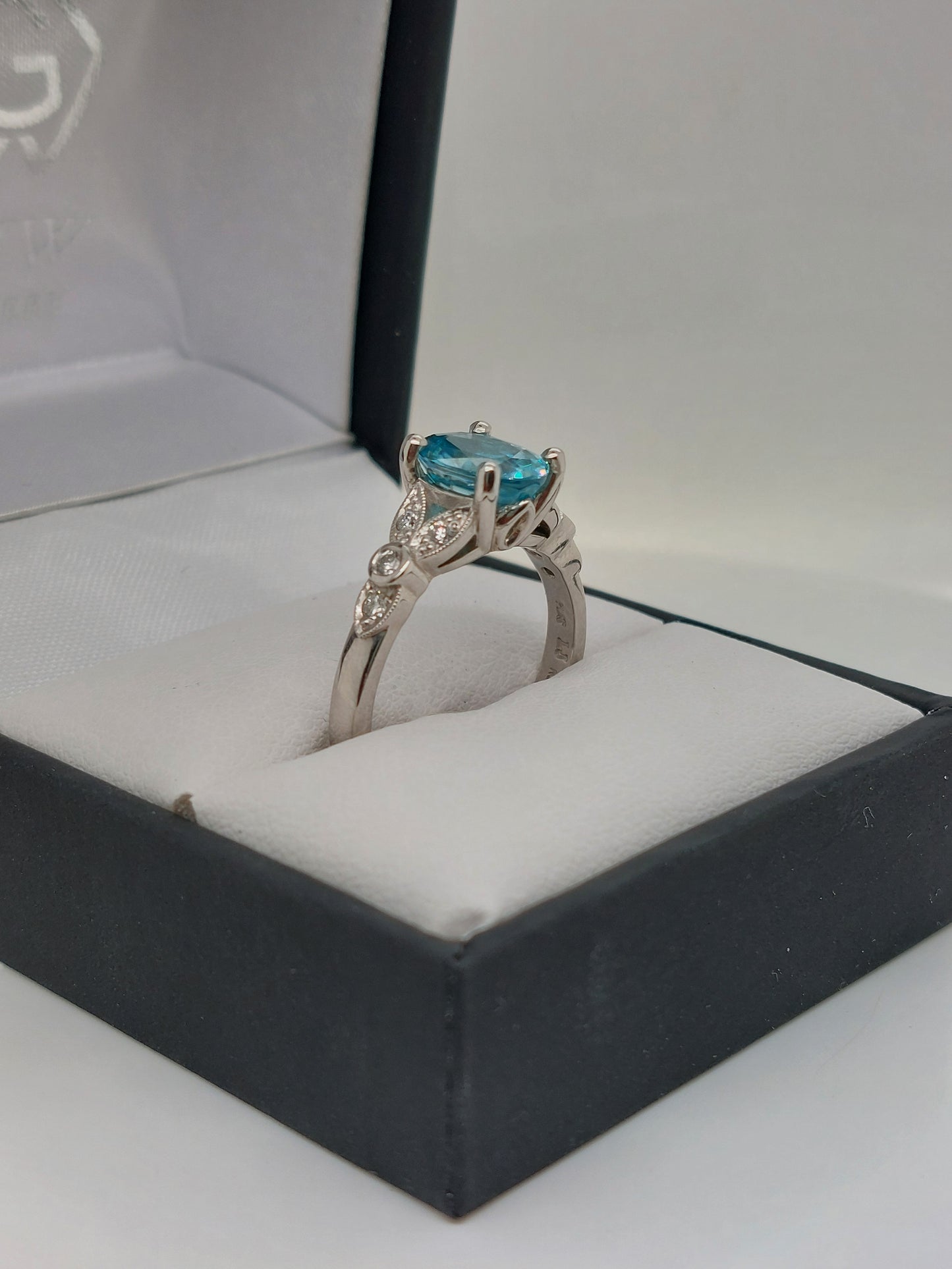 Blue Zircon Ring