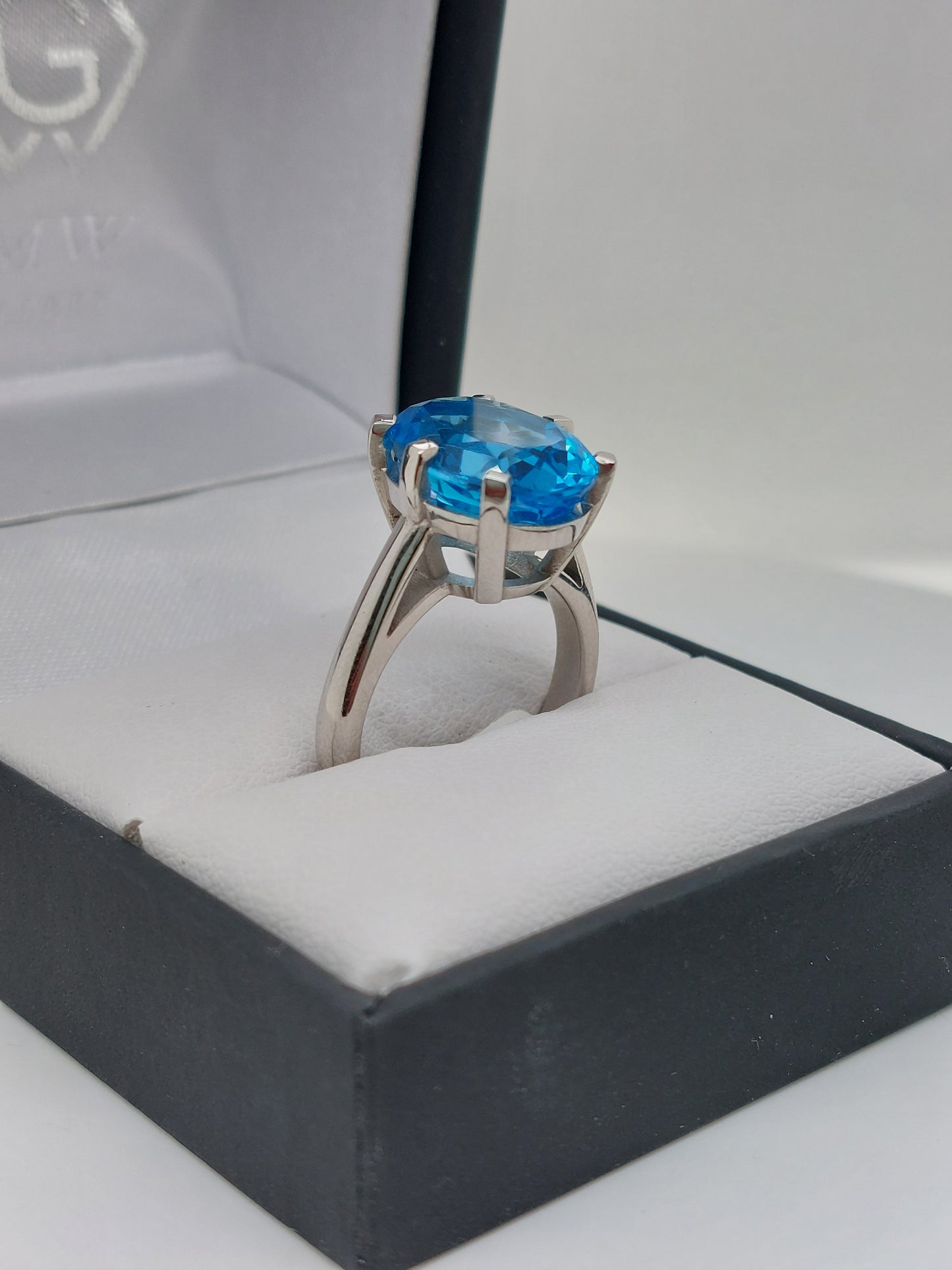 Swiss Blue Topaz Ring