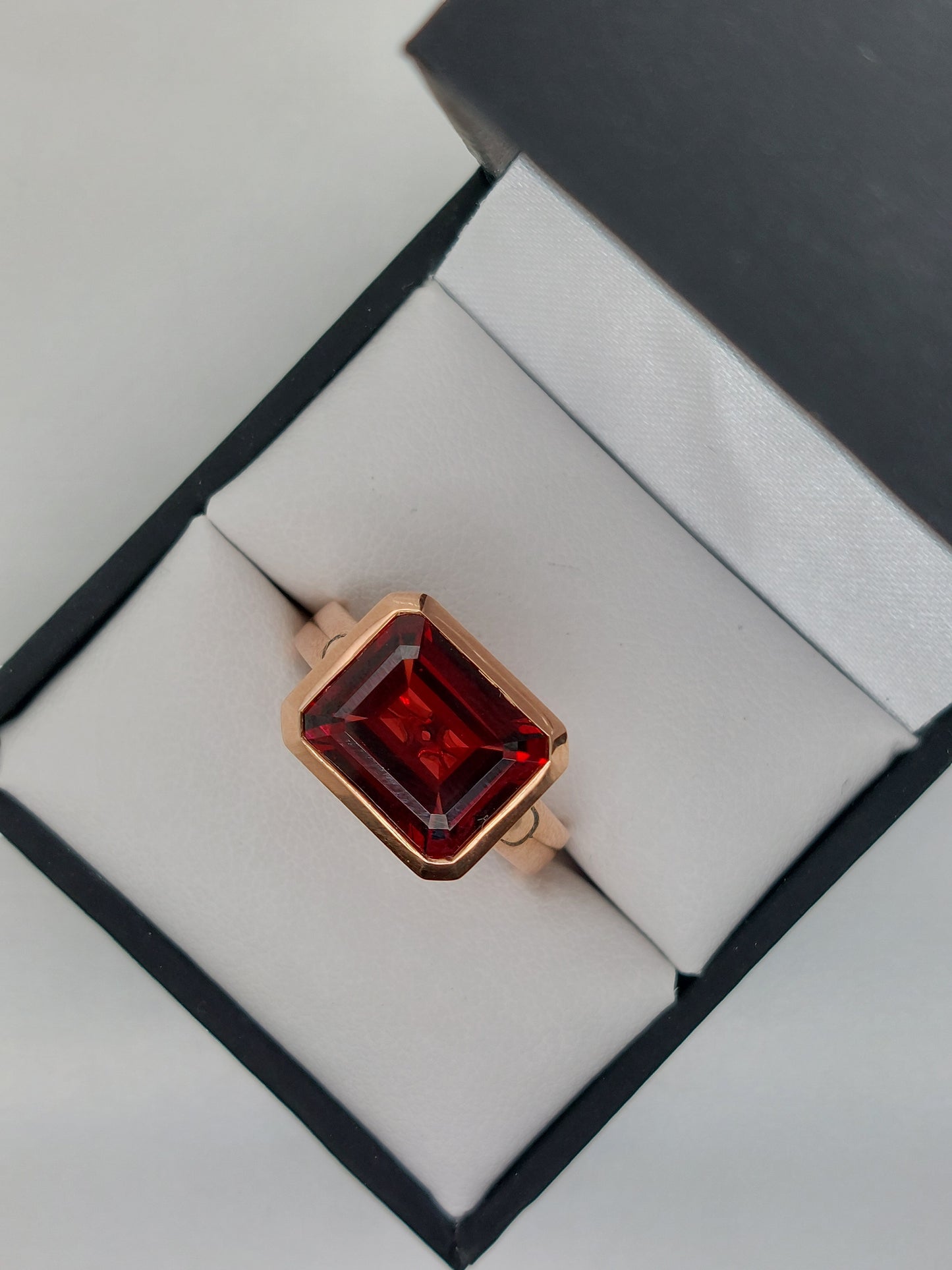 Garnet Bezel Ring