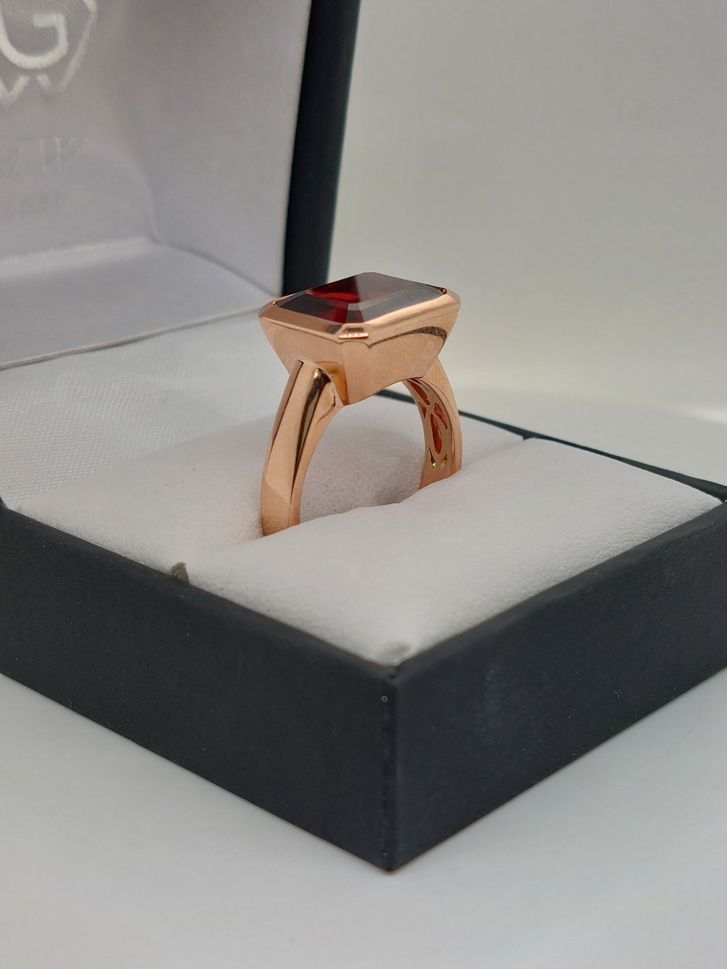 Garnet Bezel Ring