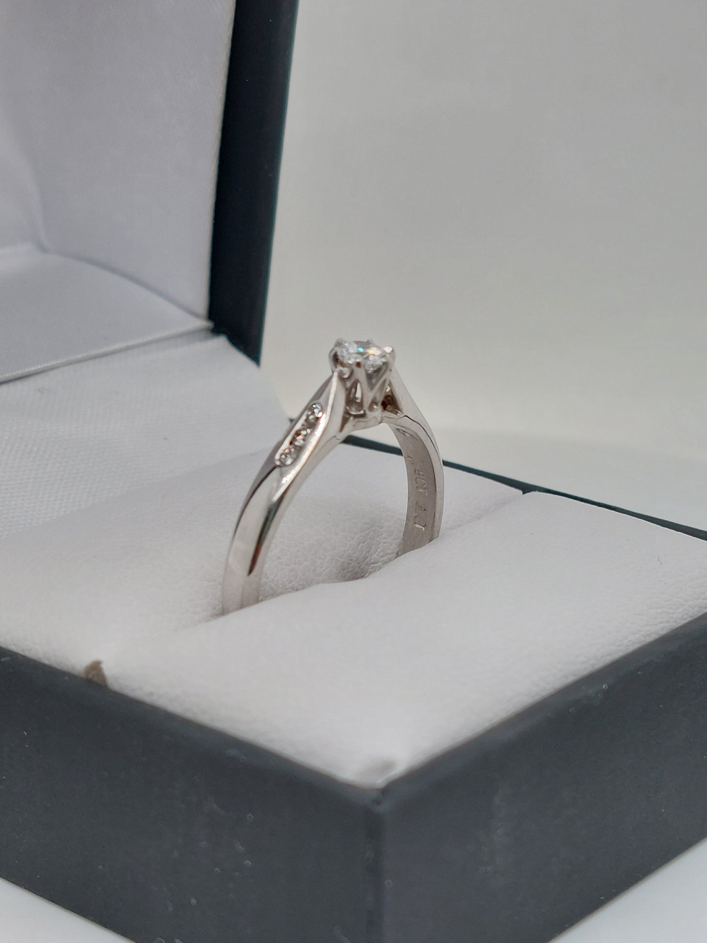 Channel Set Shoulder Diamond Ring