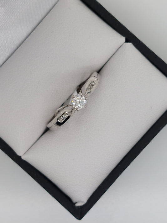 Channel Set Shoulder Diamond Ring