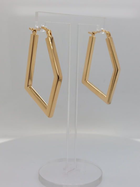 Yellow Rhombus Hoops