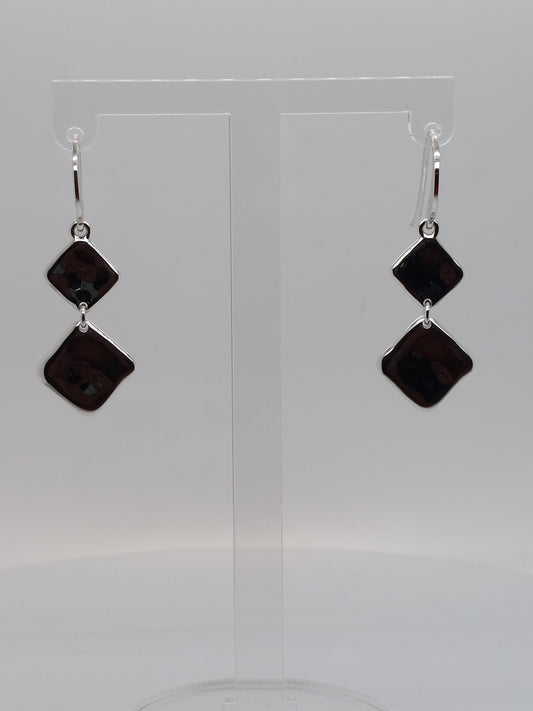 Double Square Drop Earrings