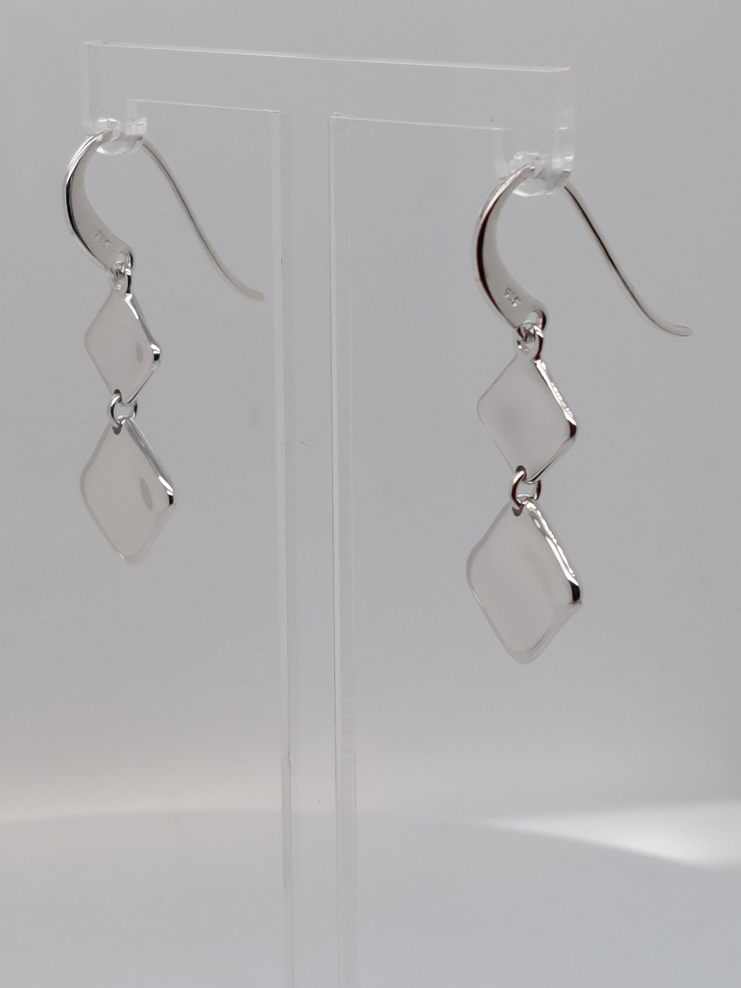 Double Square Drop Earrings