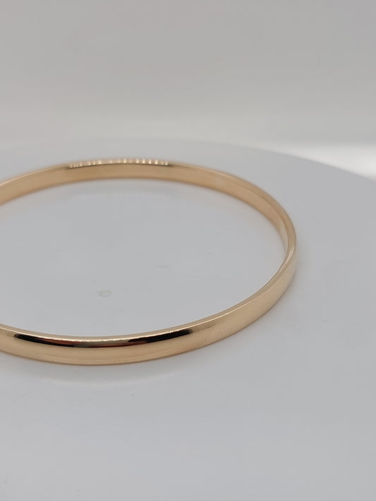 Gold Half Round Bangle