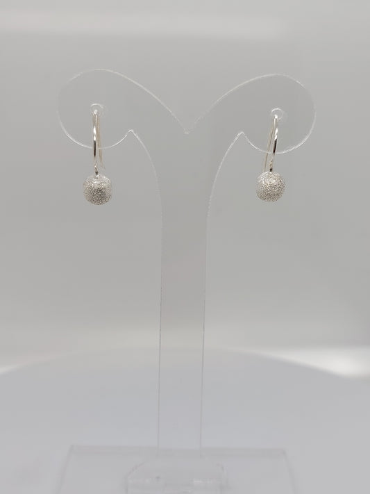 Small Frosted Drop Earrings