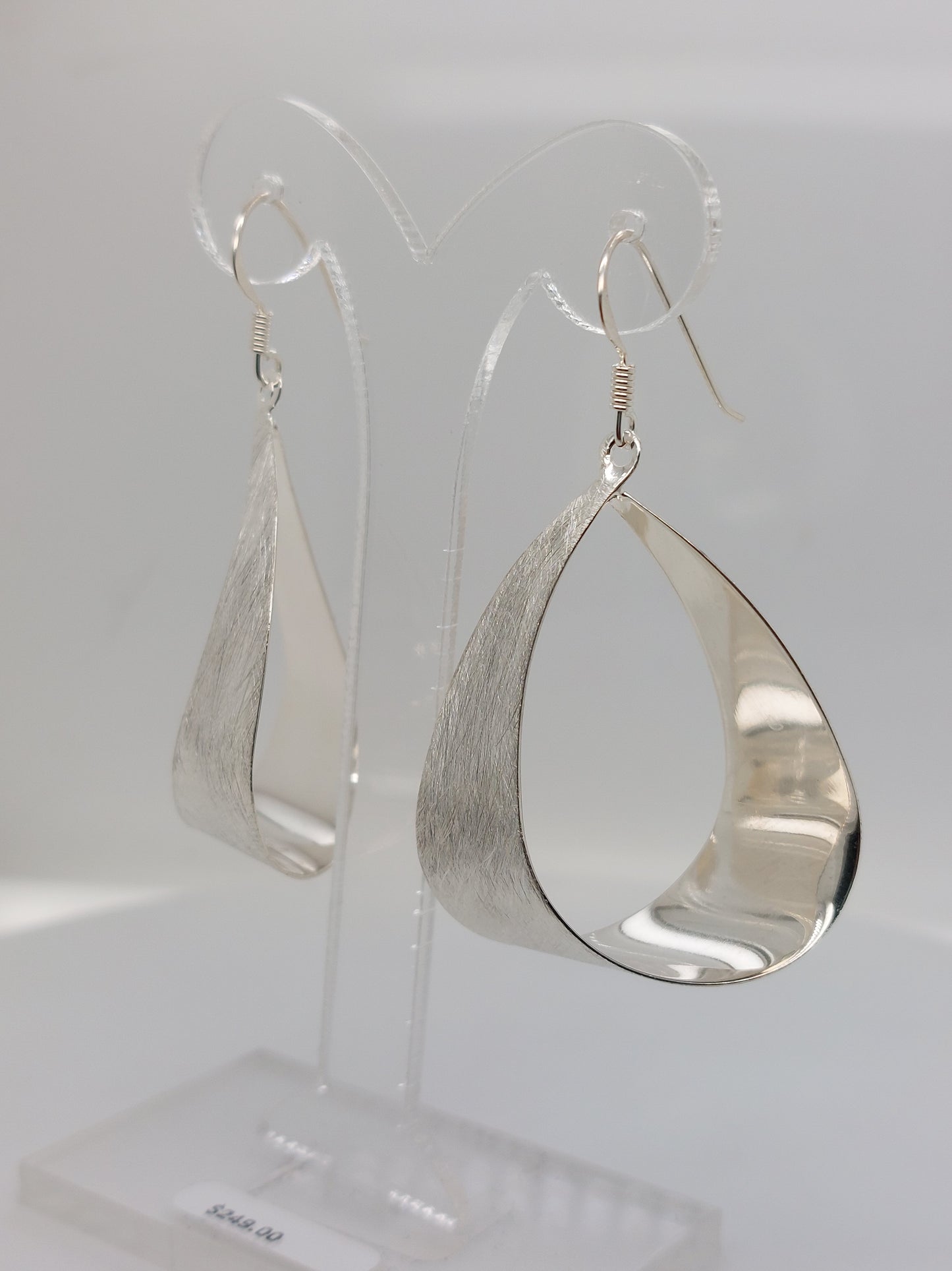 Large Pear-shaped Matte/Shiny Earrings