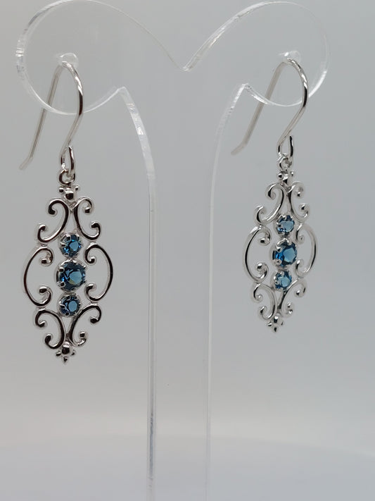 Silver Topaz Earrings