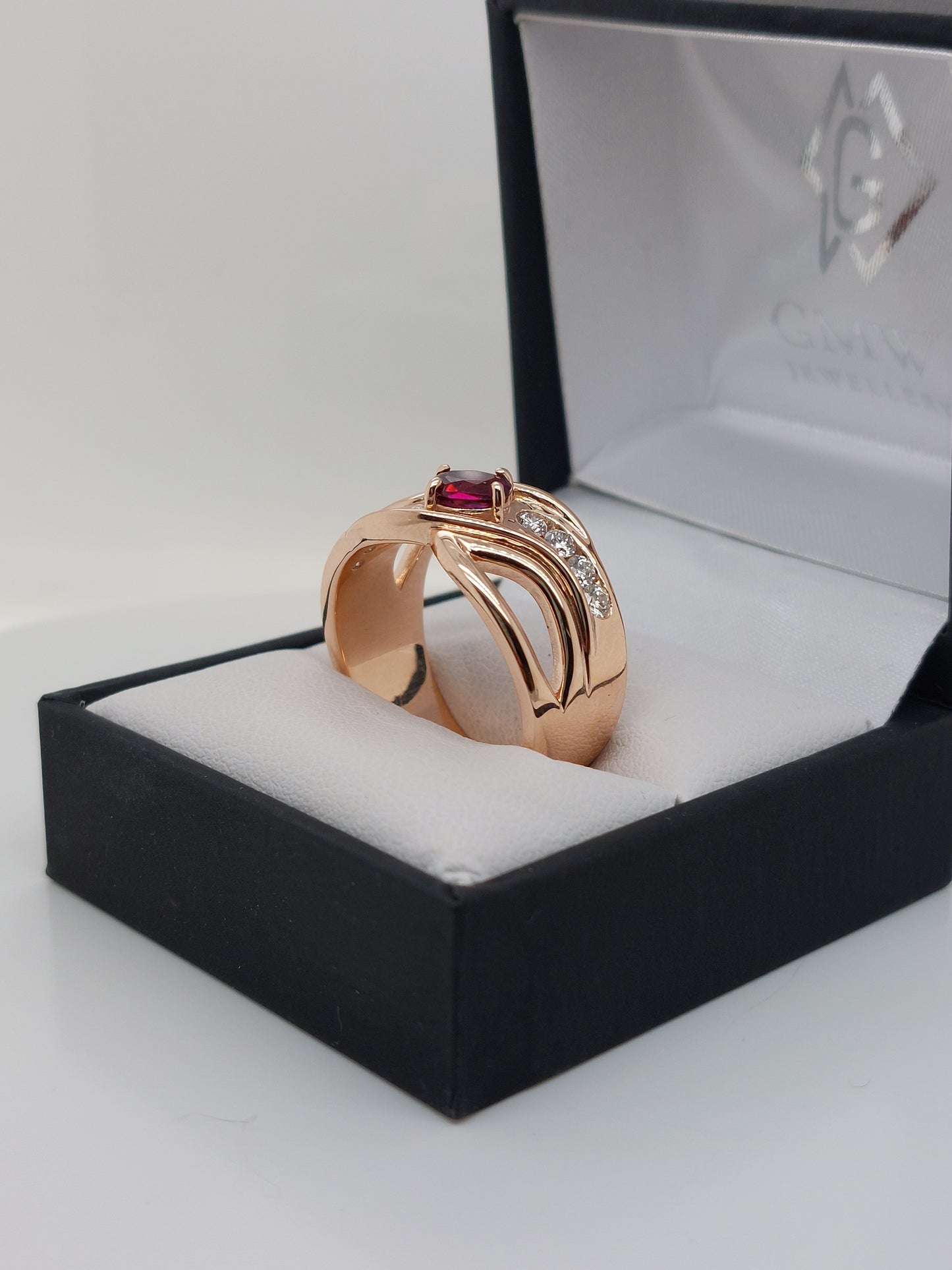 Rose Gold Crossover Ring