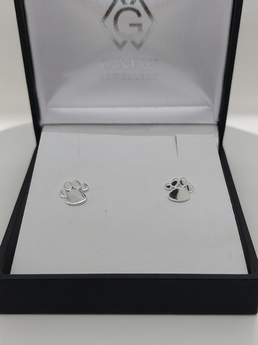 Paw Print Studs