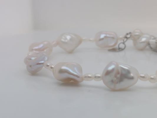 Keshi & Rice Pearl Bracelet