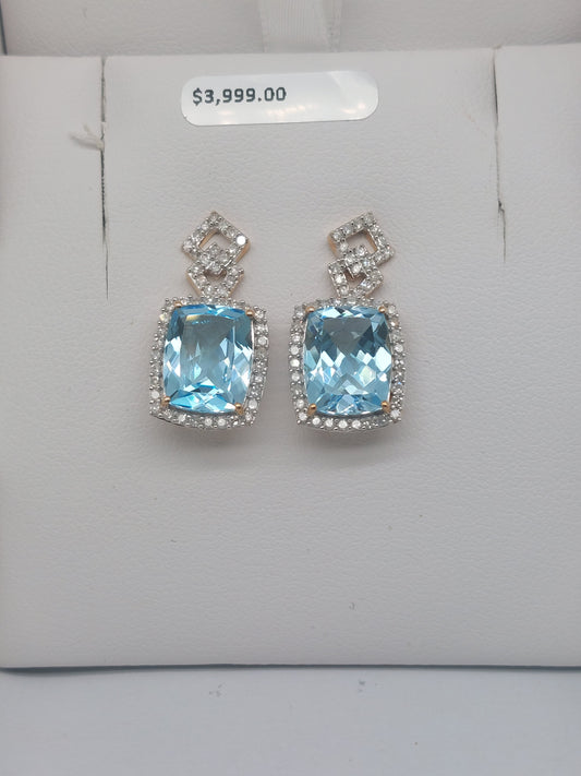 Sky Blue Topaz Earrings