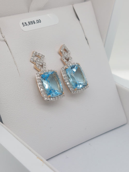 Sky Blue Topaz Earrings