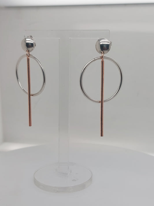 Circle Bar Drop Earrings