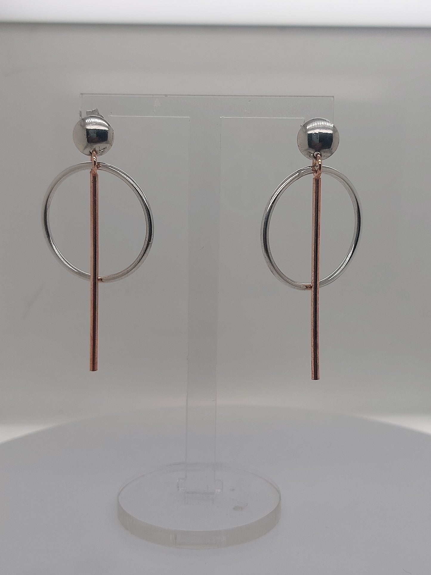 Circle Bar Drop Earrings