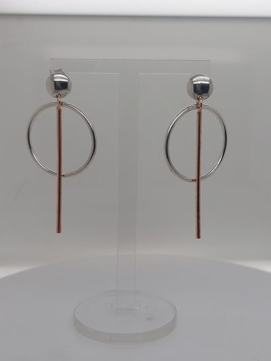 Circle Bar Drop Earrings