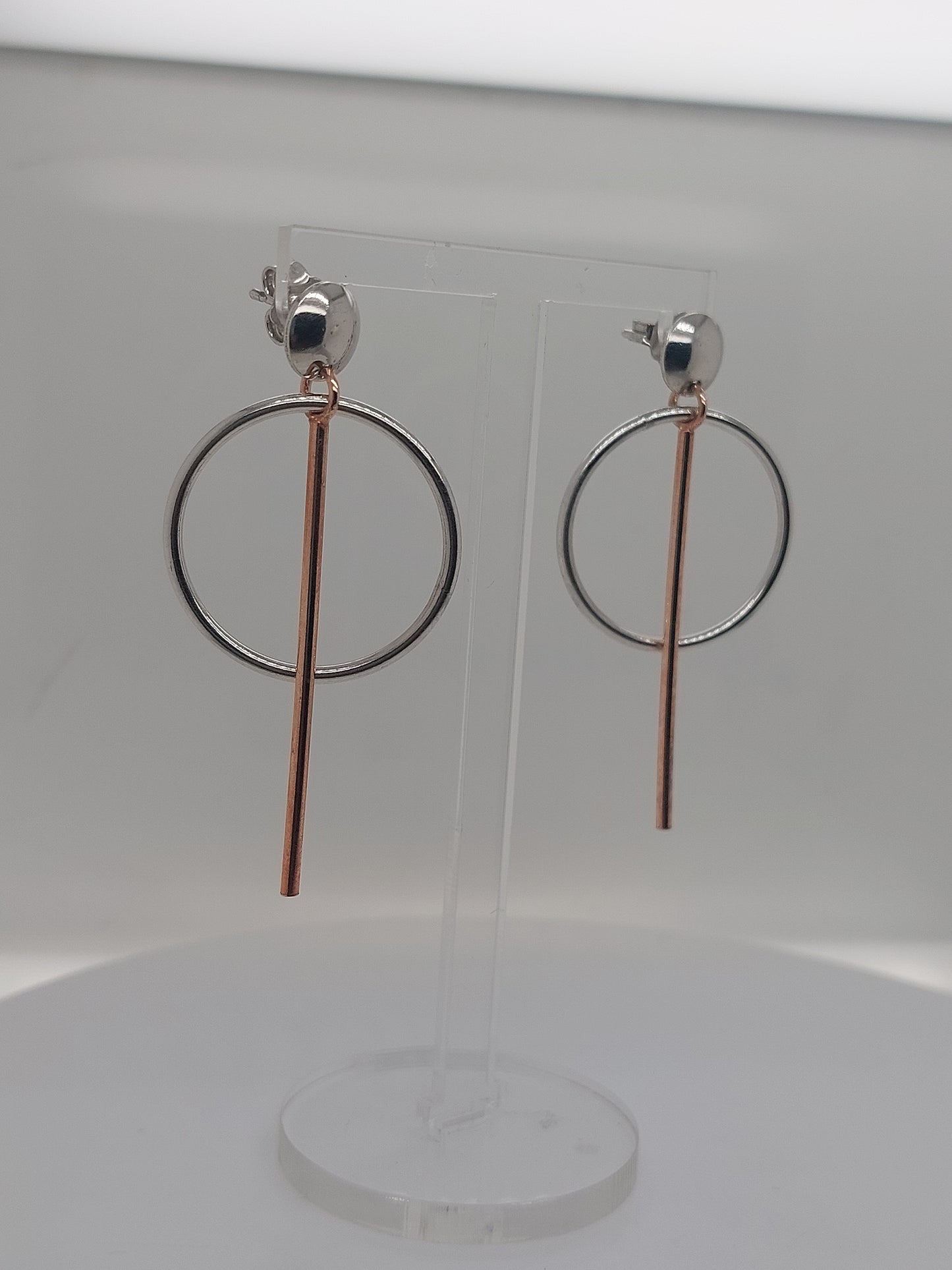 Circle Bar Drop Earrings