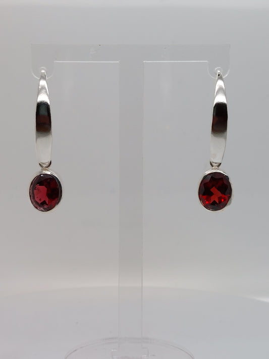 Garnet Drop Earrings