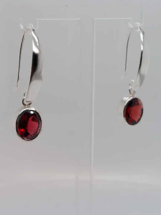 Garnet Drop Earrings