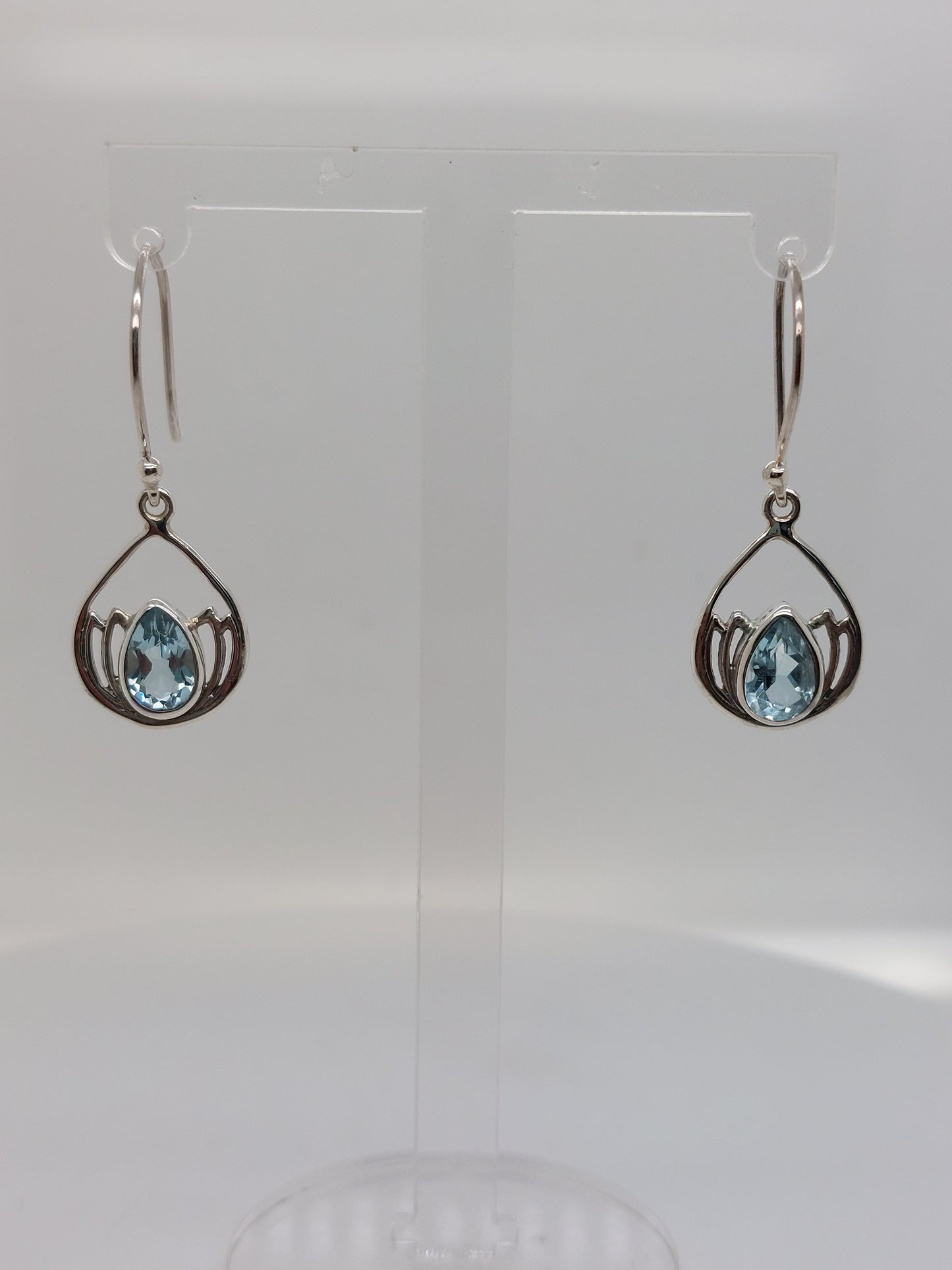 Topaz Lotus Earrings