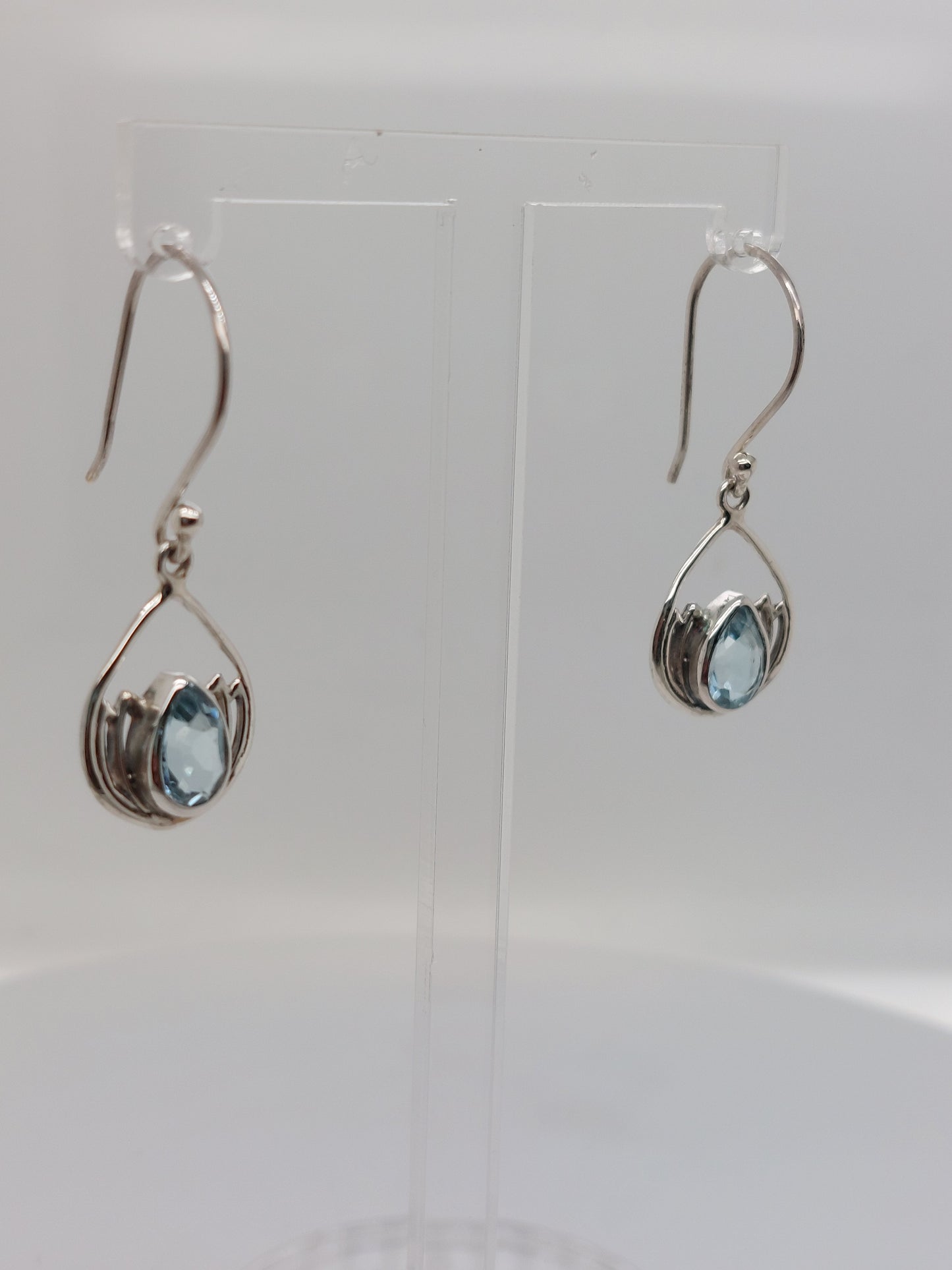 Topaz Lotus Earrings