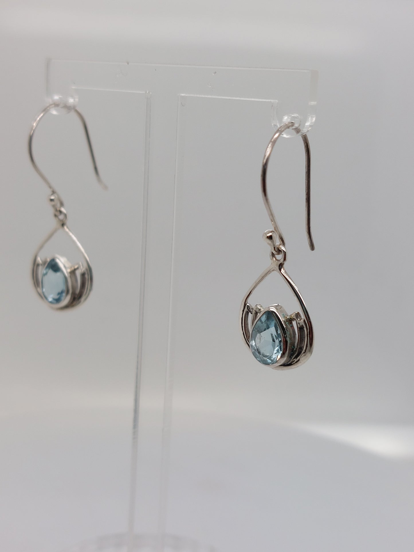 Topaz Lotus Earrings