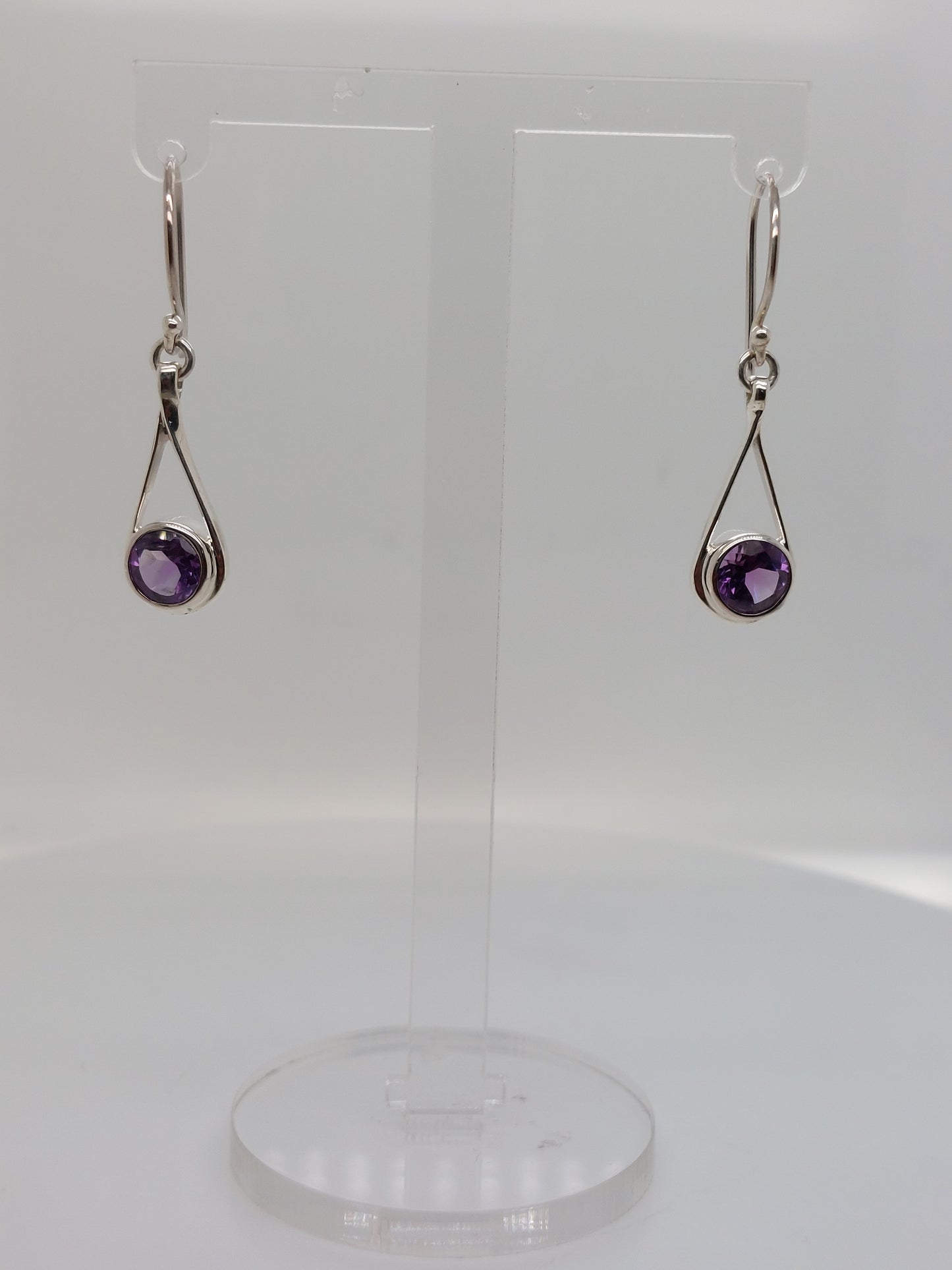 Cut-Out Amethyst Earrings