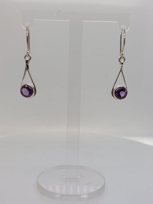 Cut-Out Amethyst Earrings