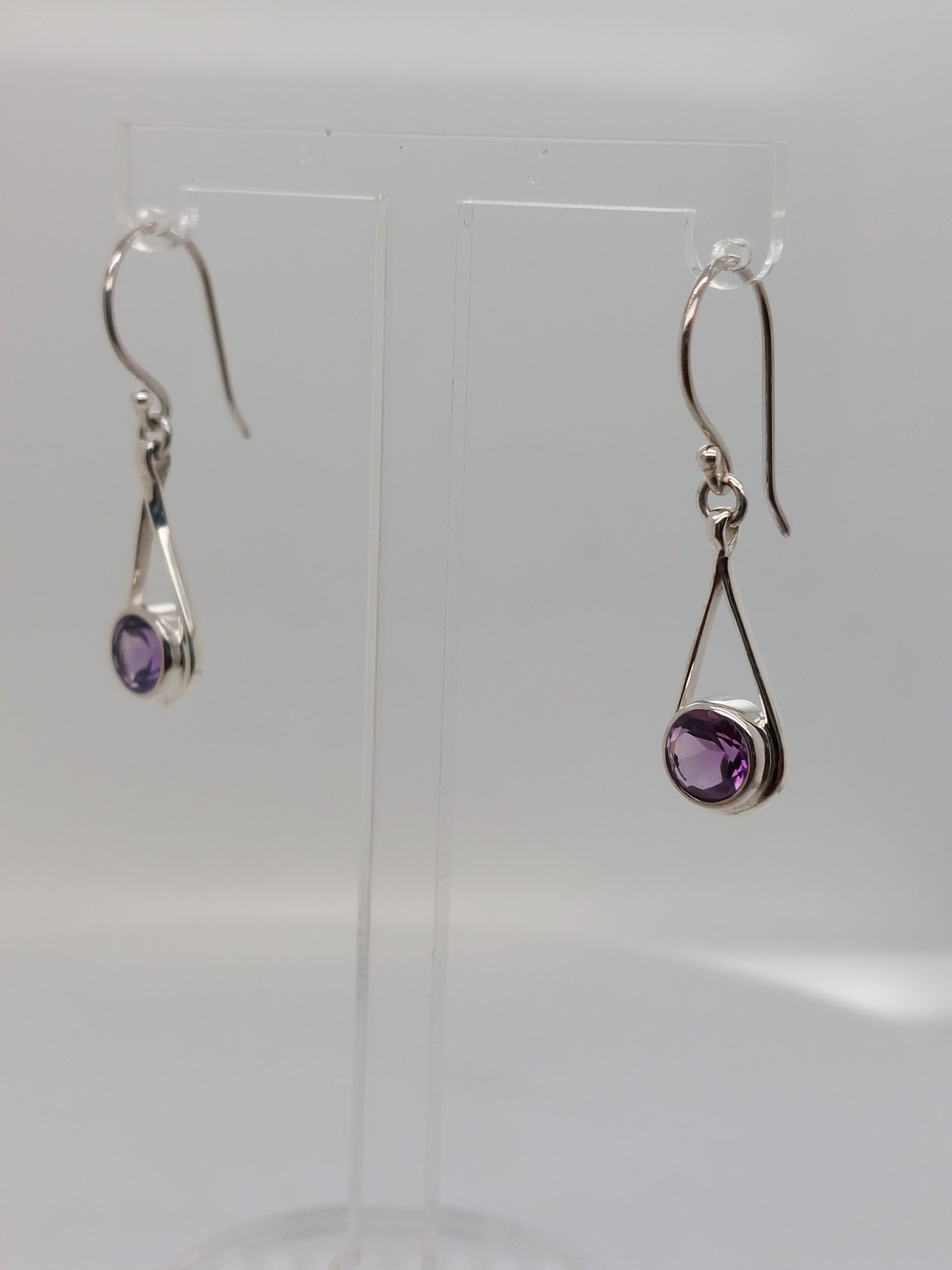 Cut-Out Amethyst Earrings