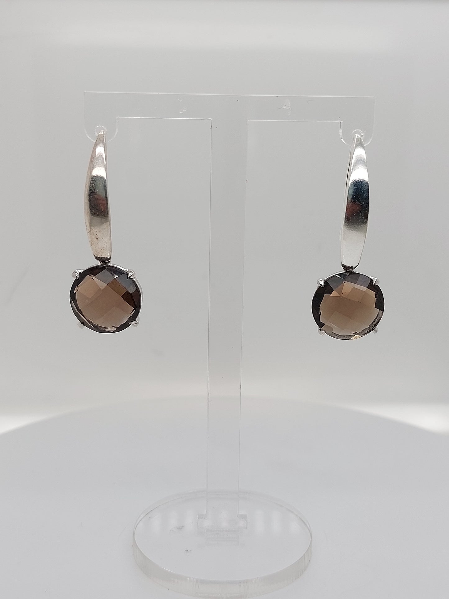 Large Smokey Quartz Earrings